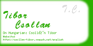 tibor csollan business card